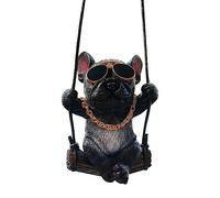 Adorno colgante de coche, colgante de perro oscilante para espejo de coche, accesorios de decoración interior