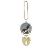 Adorno colgante de coche con alas de ángel de la guarda para espejo retrovisor, colgante para espejo retrovisor, accesorio para colgar, regalo para mujeres y hombres nuevos conductores, One Size, Zinc
