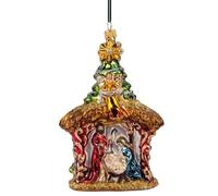 Adorno colgante de cristal soplado de la familia Huras de The First Noel