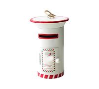 Adorno colgante de hierro para buzón, decoración de árbol de Navidad, para patio, chimenea, porche, ventana, exposición, centros de mesa, decoración de Navidad