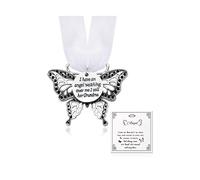 Adorno colgante de mariposa conmemorativa para abuela, decoración de árbol de Navidad, regalo de condolencias por la pérdida de un ser querido, recuerdo de recuerdo para regalos de duelo para nieta y