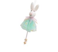 Adorno colgante de vacaciones con faldas de gasa, figura de animal de dibujos animados para decoración de primavera del hogar y el jardín