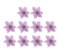 Adorno colgante festivo de Pascua de 13 cm para fiesta de Navidad (morado) | Diseño de flor de pascua roja, aspecto festivo, construcción ligera, uso en interiores, ambiente festivo