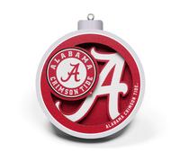 Adorno con el logotipo 3D de YouTheFan de la NCAA Alabama Crimson Tide, colores del equipo, grande