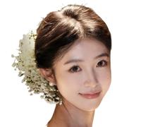 Adorno creativo de flores para el cabello, puntas flexibles, agarre firme, damas de honor, bodas, uso diario, cómodo clip floral de metal