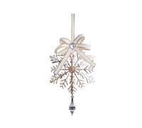 Adorno de 2510,5 cm y 2411,5 cm. Paquete para festividades duraderas, ideal para vacaciones, Navidad. Características: elegante material de hierro hecho de hierro duradero para un sofisticado y