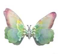Adorno de accesorio para salpicadero de coche con mariposa de perlas coloridas para fijación de ventilación de aire que añade encanto interior decorativo (F)