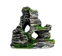 Adorno de acuario de montaña de roca para decoración de pecera, cueva de piedra, pequeño terreno, adorno para reptiles, hábita, peceras, decoraciones de Navidad, decoraciones de peces grandes