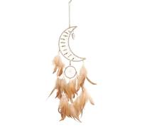 Adorno de atrapasueños, colgante de campanillas de viento de atrapasueños - Atrapasueños de plumas de media luna/estrella para coche,Atrapasueños de boda, decoración de techo bohemio para decoración d