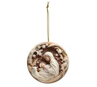 Adorno de belén - Adorno de Jesús para coche, adorno de Jesús acrílico 2D | Señal de oración de Navidad para coche plano para decoración interior de coche de jardín