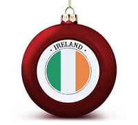 Adorno de bola de bandera nacional de Feliz Navidad, bandera de Irlanda, bandera de Irlanda, adornos de bola de Navidad para árbol de Navidad, recuerdo colgante para Navidad, Año Nuevo, vacaciones,