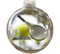 Adorno de bola de plástico con temática deportiva para decoración de árbol de Navidad con imágenes de béisbol, golf, fútbol (tenis)