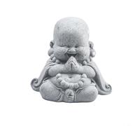 Adorno de Buda de resina para jardín y acuario con efecto arenisca, adecuado para decoración de interiores y exteriores, establo y estatua (B)
