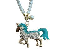 Adorno de caballo en miniatura de aleación con piedras brillantes, decoración de retrovisor, opciones de Color, decoración colgante automática elegante