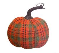 Adorno de calabaza de tela de temporada para celebraciones de Acción de Gracias, Halloween y decoración rústica durante todo el año (B)