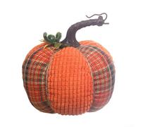 Adorno de calabaza de tela de temporada para celebraciones de Acción de Gracias, Halloween y decoración rústica durante todo el año (C)