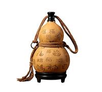 Adorno de calabaza estilo chino,Adorno de Calabaza Botella de calabaza for decoración del hogar, cera de abejas, antifugas, estilo chino, botella for bebidas, 500 ml(150ml)
