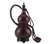 Adorno de calabaza estilo chino,Adorno de Calabaza Botella de calabaza natural pura, a prueba de fugas de cera de abejas, botella de agua de calabaza portátil for exteriores, for acampar o decoración