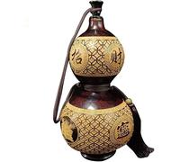 Adorno de calabaza estilo chino,Adorno de Calabaza Frasco de calabaza natural for decoración del hogar, botella vacía, corcho, tetera, cera de abejas, medicina, jarra de calabaza(Colours)