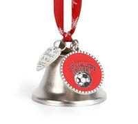 Adorno de campana para árbol de Navidad con texto en inglés "Its Called Soccer Not Football"