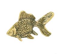Adorno de carpa de latón, cobre para mascota de té de peces koi, figura antigua de Feng Shui para prosperidad abundante para decoración tradicional del hogar