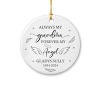 Adorno De Cerámica Abuela por Siempre Mi Ángel Colgantes De Navidad De Primera Calidad Decoración Navideña Navidad De Cerámicas para Regalo Fiesta Vacaciones