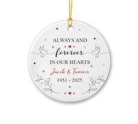 Adorno De Cerámica Siempre Y para Siempre En Nuestro Corazón Colgantes De Navidad De Primera Calidad Decoración Navideña Ideal Navidad De Cerámicas para Niños Vacaciones Regalo