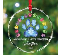 Adorno De Cerámica Un Mejor Amigo Nunca Se Olvida Adornos Colgantes De Cerámica Clásica Colgantes De Navidad para Fiestas Regalo Vacaciones 7.3 Cm