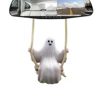 Adorno de coche fantasma - Decoraciones de fantasía de vehículos de Halloween, encantador accesorio fantasma | Adorable colgante de coche para Halloween, ideal para decoración del hogar, Cade