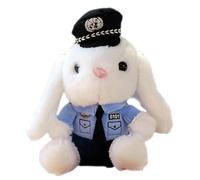 Adorno de conejo de policía | Adorno de conejo de dibujos animados - Bonito adorno de tronco de dibujos animados, colgante de cola de coche de felpa para decoración de automóviles y motocicletas
