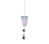 Adorno de cono de pino acrílico de temporada con un acabado similar, adecuado para decorar árboles de Navidad, paredes y entradas (azul)