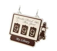 Adorno de contador de libros con texto en inglés "Read This Year" para decoración de biblioteca del hogar, rastreadores de libros de personalidad, decoración de estantería, contador de lectura de este