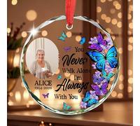 Adorno de cristal de condolencias personalizado, regalo conmemorativo de recuerdo para la pérdida de un ser querido y familia