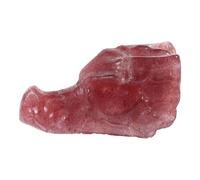 Adorno De Cristal Natural Cráneo De Dragón Decorativo Escultura