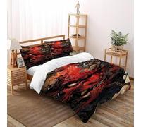 Adorno de dragón Funda Nordica Algodon 3 Piezas 3D Impresa Wildlife Animal Theme con Cremallera Y Funda De Almohada Double(200x200cm) Microfibra Ropa De Cama para Niñosy Hombres