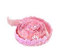 Adorno de encaje con lentejuelas 2/5/10M 30mm adorno de encaje lentejuelas banda elástica brillante ropa vestido cinta cortina encajes tela accesorios costura DIY(Color 18,30mm-2Meters)