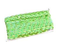 Adorno de encaje con lentejuelas Cinta de encaje lentejuelas 2/5/10 metros y 15mm, banda trenzada con cuentas, cinta decorativa for ajuste ropa escenario, accesorios costura DIY(Color 5,15mm-5Meters)