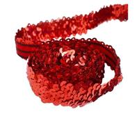 Adorno de encaje con lentejuelas Cinta de encaje lentejuelas 2/5/10 metros y 30mm, adornos tela elástica for ropa, banda, accesorios decoración costura DIY(Color 3,30mm-5Meters)