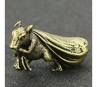 Adorno de escritorio de cobre en miniatura de bronce con artesanía tradicional china para estante de escritorio, acento Feng Shui