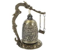 Adorno de Escritorio Dragón Campana de Cobre Dorado Estilo Vintage
