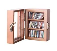 Adorno de estantería de madera con 60 libros, decoración en miniatura para oficina, escritorio, adorno de madera