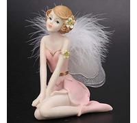 Adorno de estatuilla de ángel europeo figuritas aladas artesanales decoración hecha a mano para dormitorio y hogar