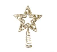 Adorno de estrella brillante de oro rosa para árboles de Navidad, perfecto para tu exhibición navideña (dorado)