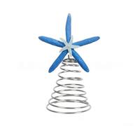 Adorno de estrella para árbol de Navidad hecho para una fijación segura y uso para aumentar el ambiente festivo y las vacaciones (azul)