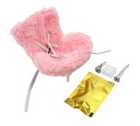 Adorno de felpa para asiento de seguridad de muñeca para rejillas de ventilación de coche, ofrece beneficios de difusor de aromaterapia y clip seguro para una decoración elegante (rosa)