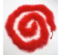 Adorno de flecos de plumas, Adorno de plumas pavo multicolor 2 metros for manualidades y decoración(Red)