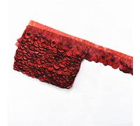 Adorno de flecos de plumas, La franja de la pluma del faisán 10 metros recorta multicolor for el ajuste los artes(Red)