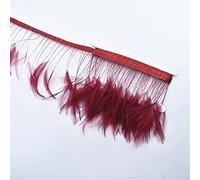Adorno de flecos de plumas, La pluma pelada del Hackle gallo adorna la multicolora faisán de 2 metros for los artes(Wine Red)