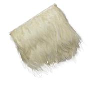 Adorno de flecos de plumas, Pheasant Feather Dyed Trimming Fringe Multicolor 5m/10m 10-15cm 4-6in(Beige,10m)