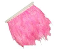 Adorno de flecos de plumas, Pheasant Feather Dyed Trimming Fringe Multicolor 5m/10m 10-15cm 4-6in(Pink,10m)